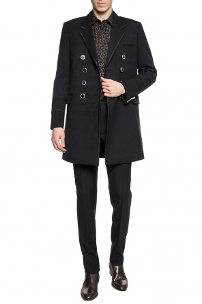 Dwurzędowy płaszcz z wyszytym wzorem, zdjęcie 2 Dwurzędowy płaszcz z wyszytym wzorem od Saint Laurent